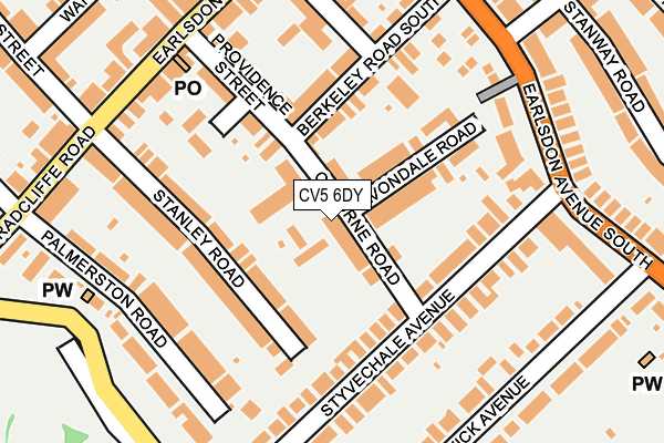 CV5 6DY map - OS OpenMap – Local (Ordnance Survey)