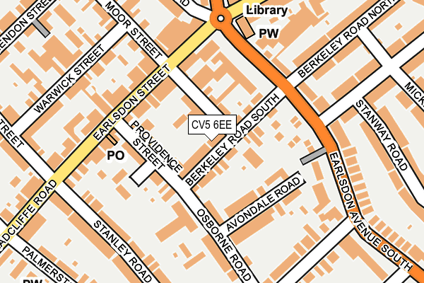 CV5 6EE map - OS OpenMap – Local (Ordnance Survey)