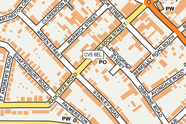 CV5 6EL map - OS OpenMap – Local (Ordnance Survey)