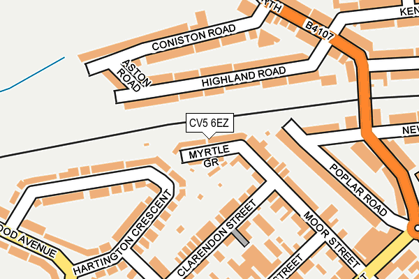 CV5 6EZ map - OS OpenMap – Local (Ordnance Survey)