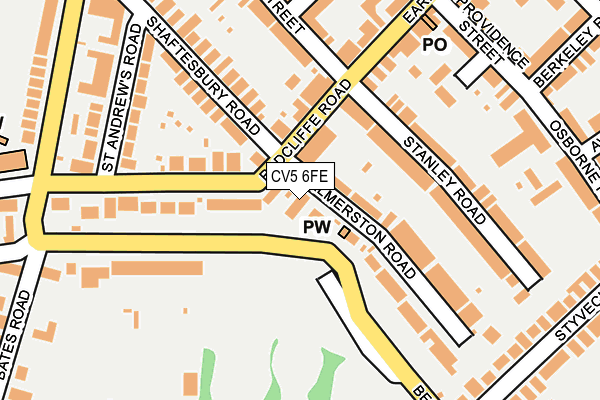 CV5 6FE map - OS OpenMap – Local (Ordnance Survey)