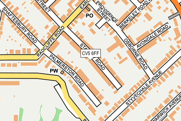 CV5 6FF map - OS OpenMap – Local (Ordnance Survey)
