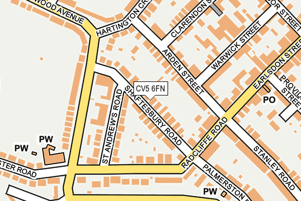 CV5 6FN map - OS OpenMap – Local (Ordnance Survey)