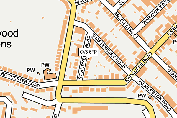 CV5 6FP map - OS OpenMap – Local (Ordnance Survey)