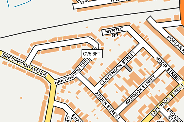 CV5 6FT map - OS OpenMap – Local (Ordnance Survey)