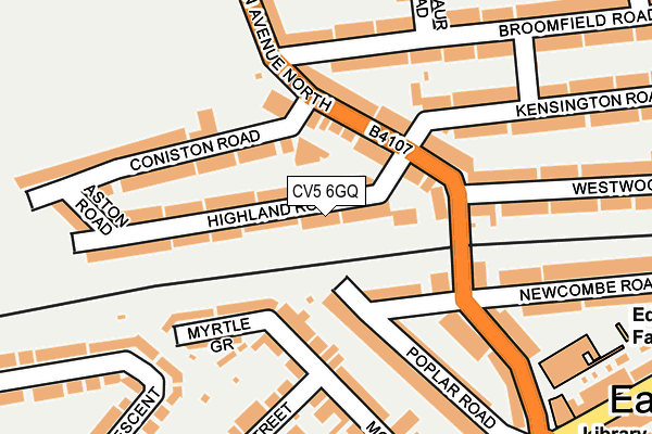 CV5 6GQ map - OS OpenMap – Local (Ordnance Survey)