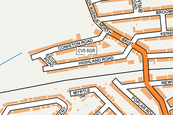 CV5 6GR map - OS OpenMap – Local (Ordnance Survey)