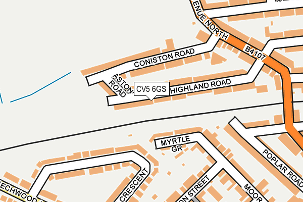 CV5 6GS map - OS OpenMap – Local (Ordnance Survey)