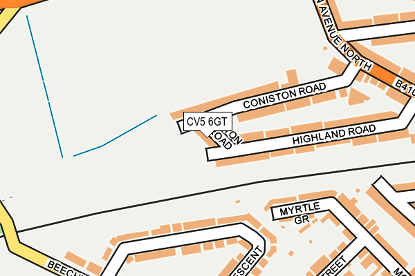 CV5 6GT map - OS OpenMap – Local (Ordnance Survey)