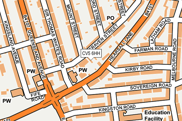 CV5 6HH map - OS OpenMap – Local (Ordnance Survey)