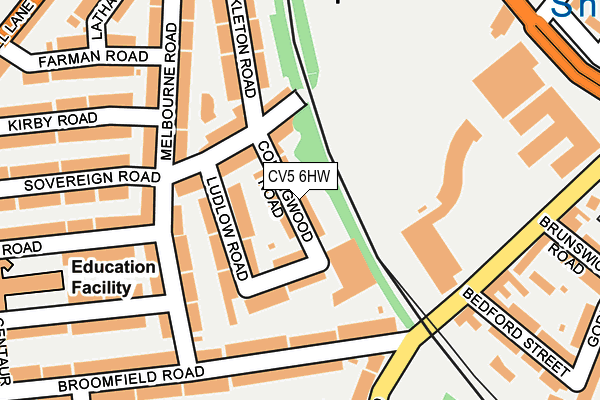 CV5 6HW map - OS OpenMap – Local (Ordnance Survey)