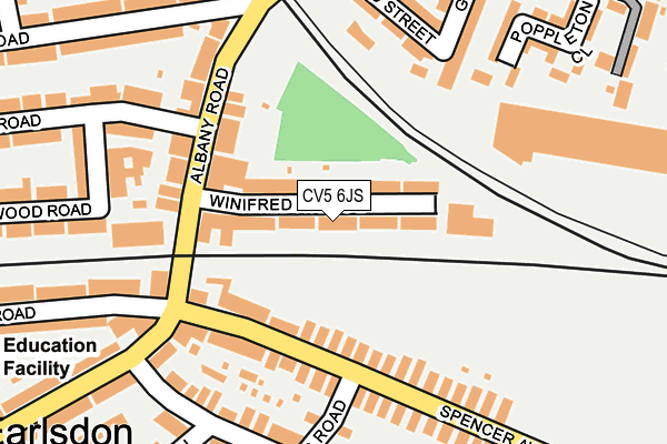 CV5 6JS map - OS OpenMap – Local (Ordnance Survey)