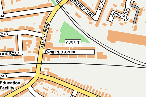 CV5 6JT map - OS OpenMap – Local (Ordnance Survey)