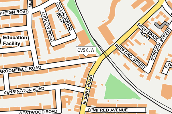 CV5 6JW map - OS OpenMap – Local (Ordnance Survey)