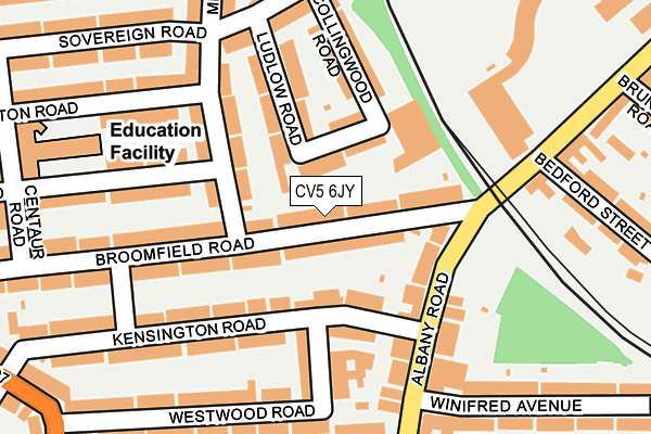 CV5 6JY map - OS OpenMap – Local (Ordnance Survey)