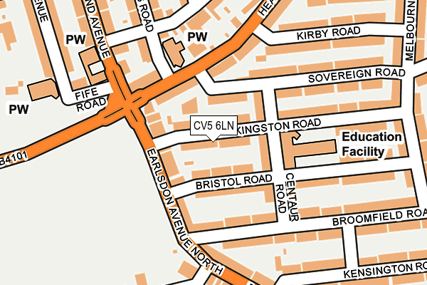 CV5 6LN map - OS OpenMap – Local (Ordnance Survey)