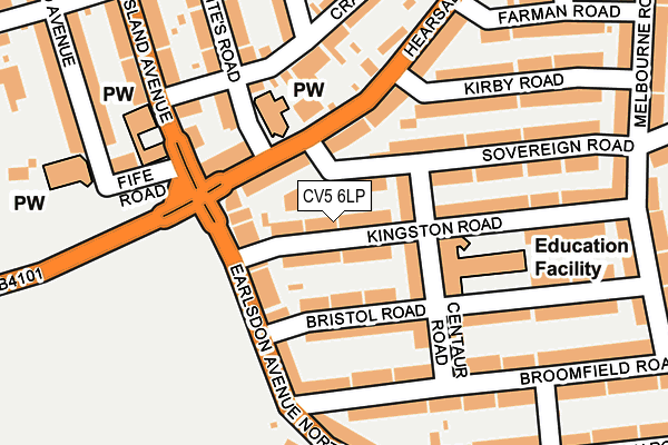 CV5 6LP map - OS OpenMap – Local (Ordnance Survey)