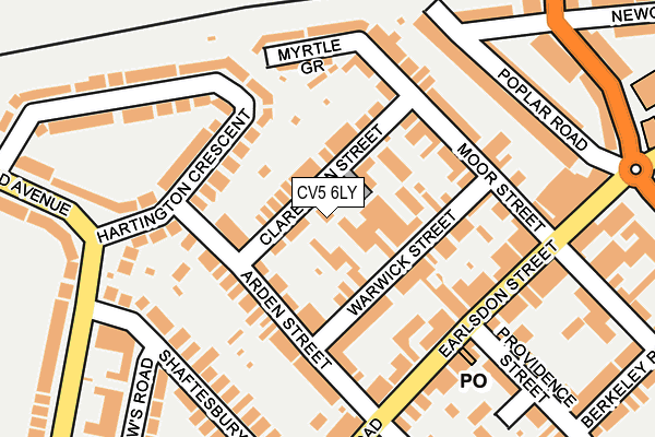 CV5 6LY map - OS OpenMap – Local (Ordnance Survey)