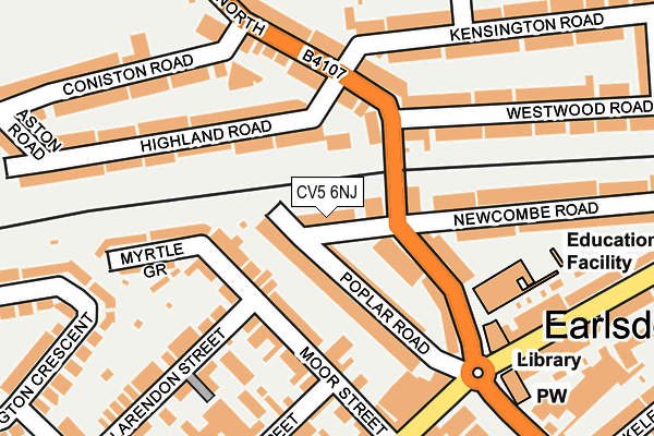 CV5 6NJ map - OS OpenMap – Local (Ordnance Survey)