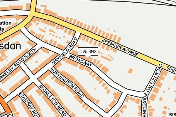 CV5 6NS map - OS OpenMap – Local (Ordnance Survey)