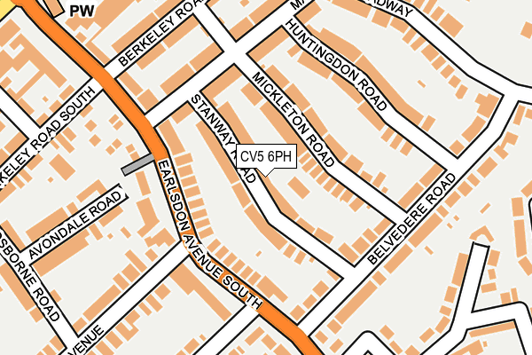CV5 6PH map - OS OpenMap – Local (Ordnance Survey)