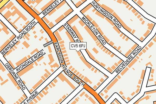 CV5 6PJ map - OS OpenMap – Local (Ordnance Survey)