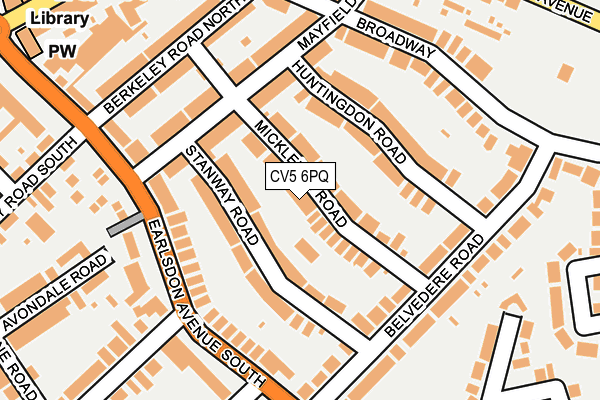 CV5 6PQ map - OS OpenMap – Local (Ordnance Survey)