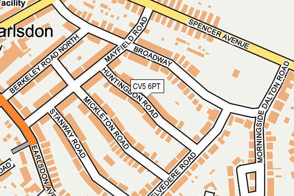 CV5 6PT map - OS OpenMap – Local (Ordnance Survey)