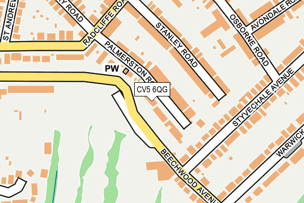 CV5 6QG map - OS OpenMap – Local (Ordnance Survey)