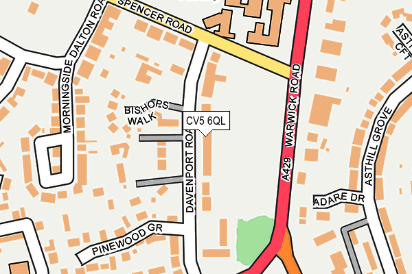 CV5 6QL map - OS OpenMap – Local (Ordnance Survey)