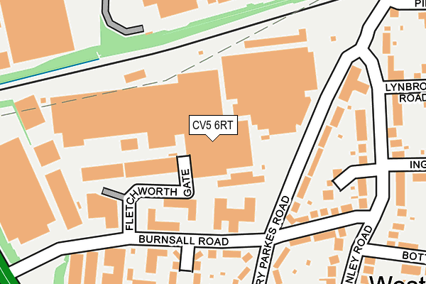 CV5 6RT map - OS OpenMap – Local (Ordnance Survey)
