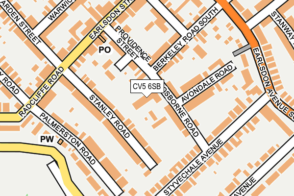 CV5 6SB map - OS OpenMap – Local (Ordnance Survey)