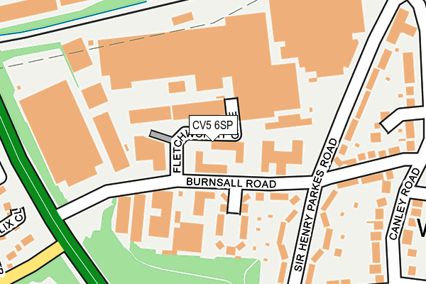 CV5 6SP map - OS OpenMap – Local (Ordnance Survey)