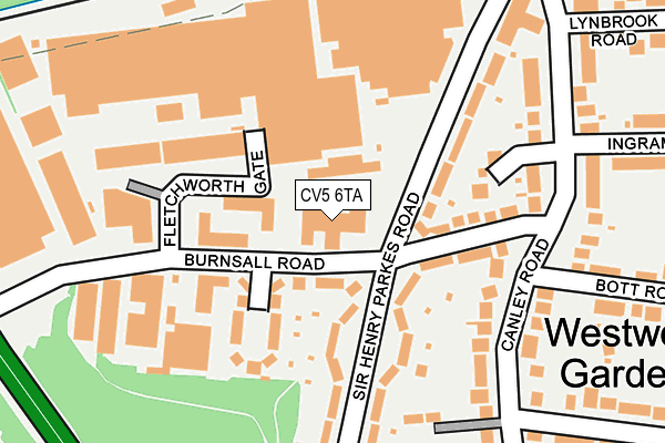 CV5 6TA map - OS OpenMap – Local (Ordnance Survey)