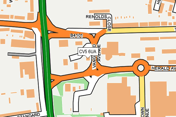 CV5 6UA map - OS OpenMap – Local (Ordnance Survey)