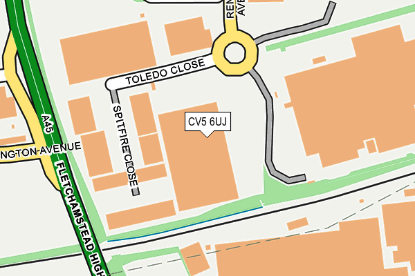 CV5 6UJ map - OS OpenMap – Local (Ordnance Survey)