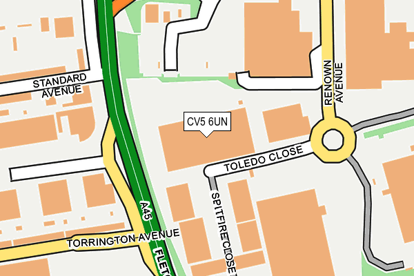 CV5 6UN map - OS OpenMap – Local (Ordnance Survey)