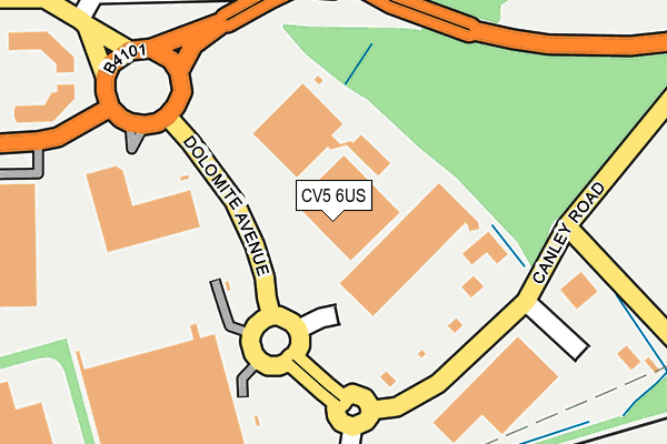 CV5 6US map - OS OpenMap – Local (Ordnance Survey)