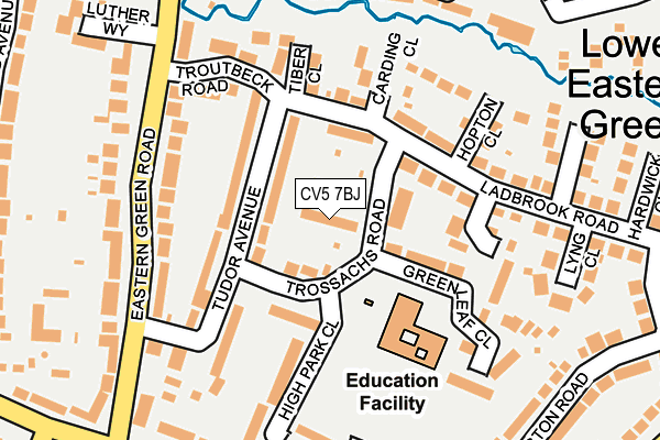 CV5 7BJ map - OS OpenMap – Local (Ordnance Survey)