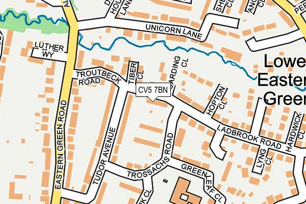 CV5 7BN map - OS OpenMap – Local (Ordnance Survey)