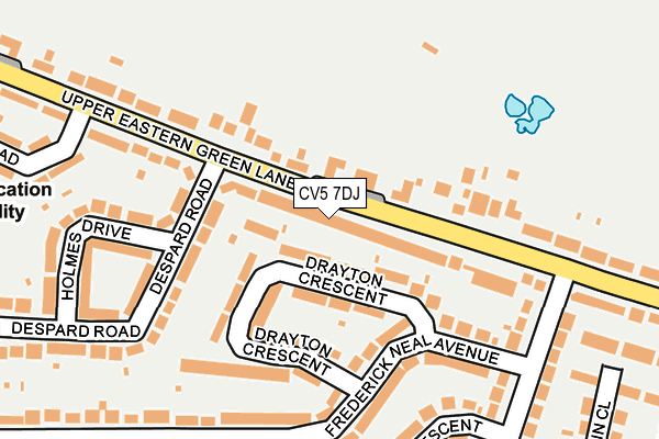 CV5 7DJ map - OS OpenMap – Local (Ordnance Survey)