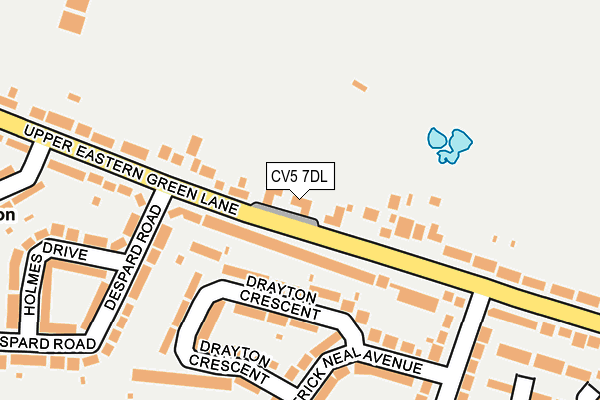 CV5 7DL map - OS OpenMap – Local (Ordnance Survey)