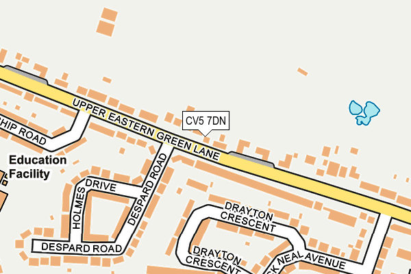 CV5 7DN map - OS OpenMap – Local (Ordnance Survey)