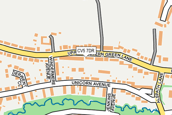 CV5 7DR map - OS OpenMap – Local (Ordnance Survey)