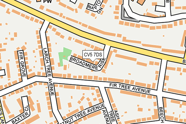 CV5 7DS map - OS OpenMap – Local (Ordnance Survey)
