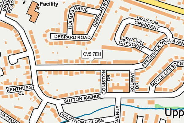CV5 7EH map - OS OpenMap – Local (Ordnance Survey)