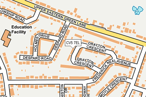 CV5 7EL map - OS OpenMap – Local (Ordnance Survey)