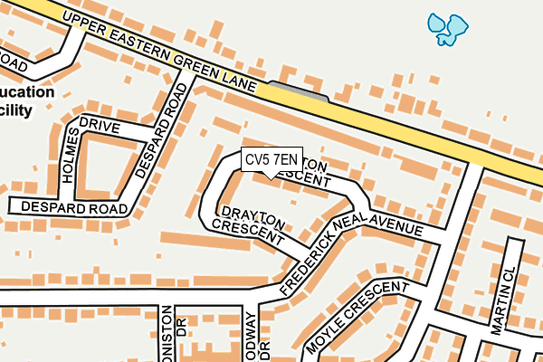 CV5 7EN map - OS OpenMap – Local (Ordnance Survey)