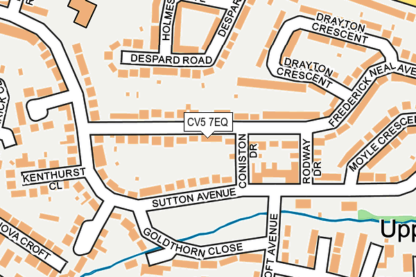 CV5 7EQ map - OS OpenMap – Local (Ordnance Survey)