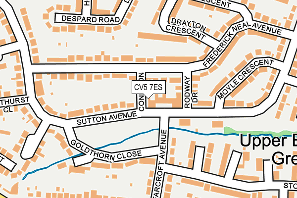 CV5 7ES map - OS OpenMap – Local (Ordnance Survey)